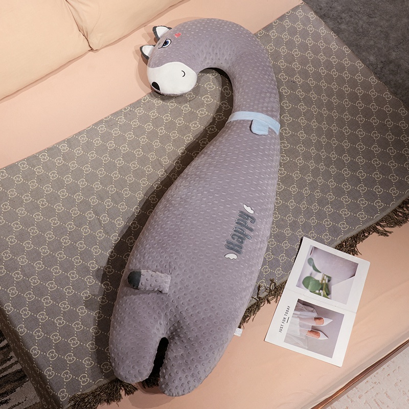 Almohada de tira larga de algodón para bebé de clase A de dibujos animados Muñeca de confort para niños Almohada para dormir con piernas para niñas Regalo para niños