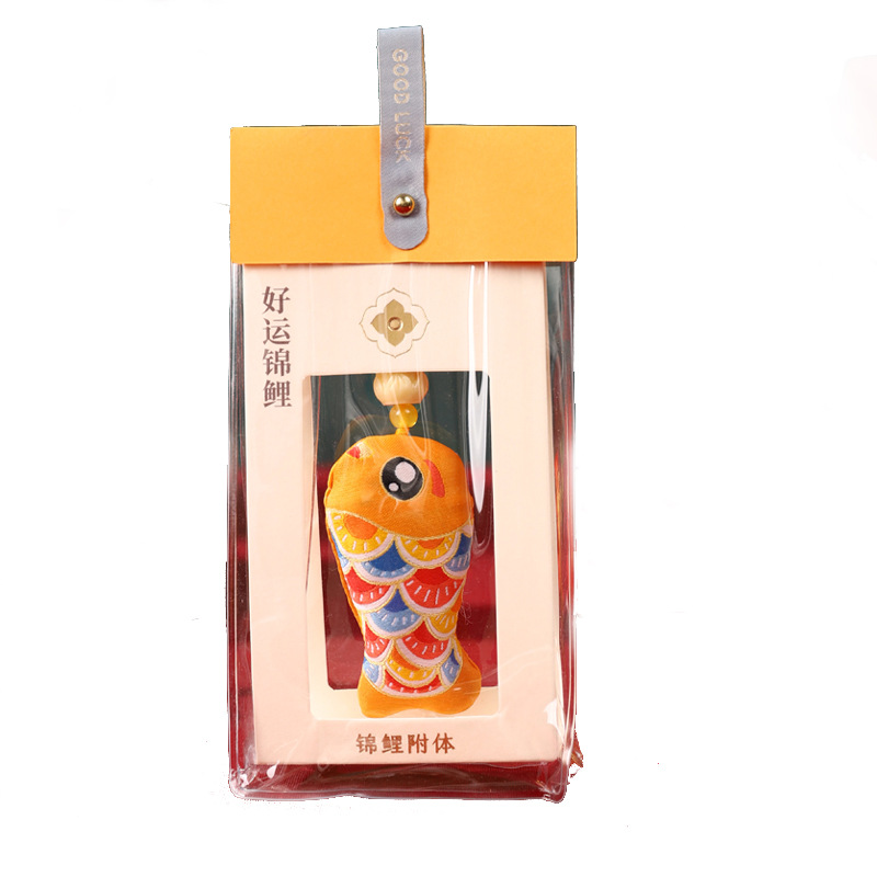 Lucky koi bolsita talismán de seguridad bolsa de loto bolsita portátil pequeño colgante adornos de coche Dragon Boat Festival bolsita