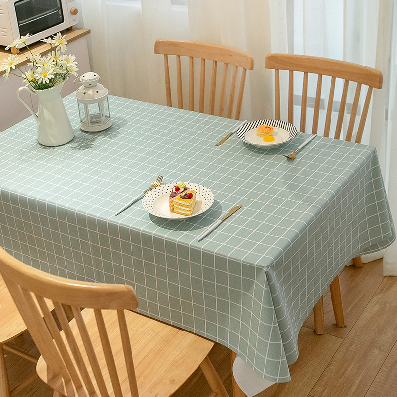 Topa de comedor de PVC sin lavado a prueba de agua a prueba de aceite mesas de té rectangulares esteras de escritorio de estudiantes gabinete de televisión tela de escritorio