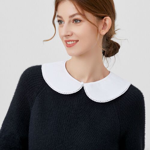High-end lace collar unisex versatile collar autumn winter fashion pure cotton single collar