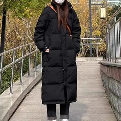 棉服女中长款2025年新款冬季超好看棉袄过膝韩系加厚保暖棉衣外套