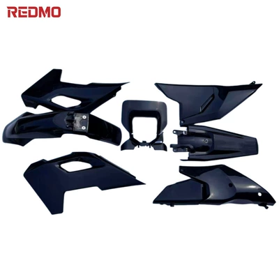 Kevish Hengjian Husvanna 23-24 model, complete exterior body panels, STN plastic parts, exterior trim, and coverings (Motorcycle Fender) - black