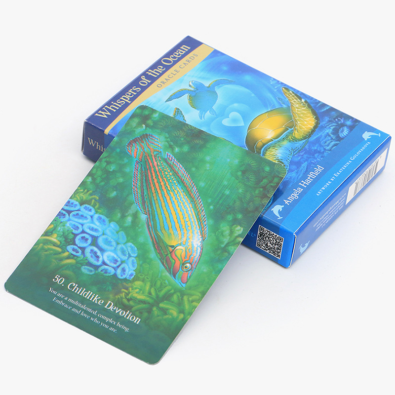 Whispers Of Ocean Oracle Tarot Cards, Intuitive Divination Deck_voghion.com