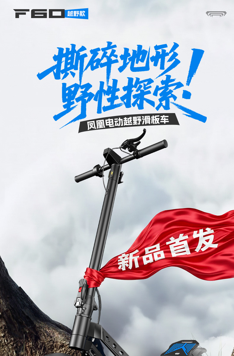 10inch Electric Folding Scooter, Portable Adult Mobility Scooter, Small Electric Vehicle with a Range of about 60Km, Cross-Border