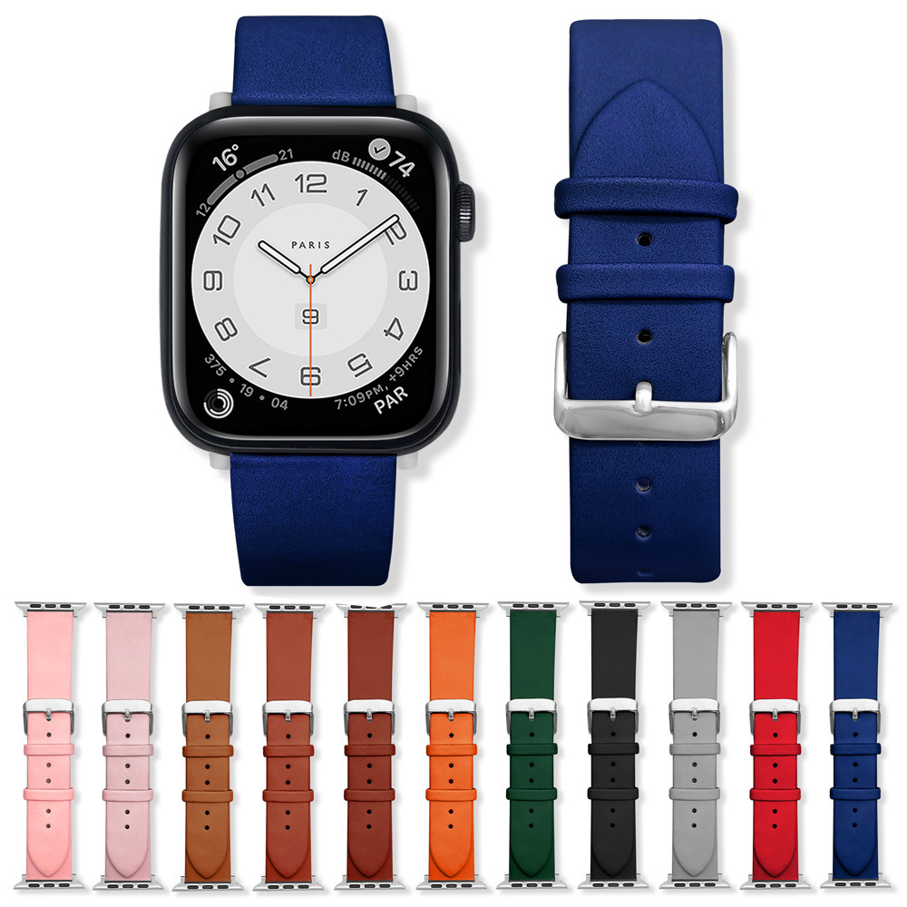 In-Stock Waterproof Apple Watch Band for iWatch 7/Se, Suitable for Men and Women, Leather Strap