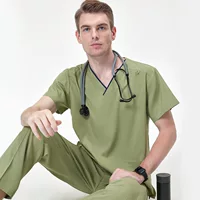 Трансграничные быстротохненные эластичные куртки для рук Женская хирургическая комната с короткими рукавами Рабочая одежда Мужская изолирующая одежда Медицинский хирургический комплект