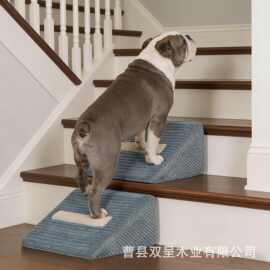 跨境木制楼梯狗坡道狗楼爬梯坡道木梯小型犬猫低角度宠物坡道楼梯