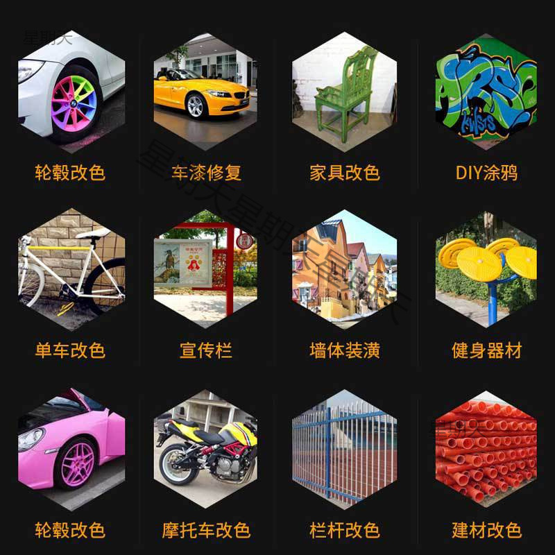 三轮车摩托车外壳卫斯理喷漆翻新漆修补自喷漆手喷漆电动车黑色