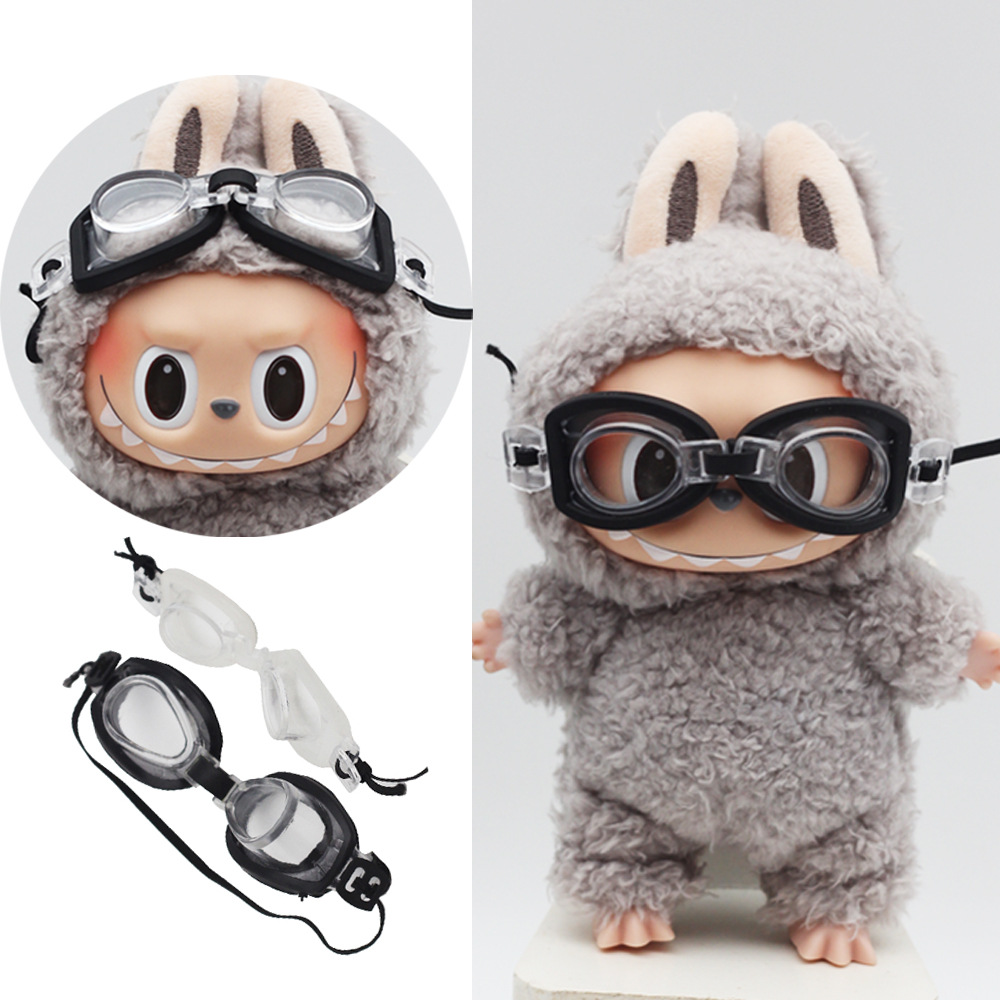Labubu Labubu 18inch American Doll Elastic Rope Strap Glasses Exo Doll Swimming Goggles Diving Goggles
