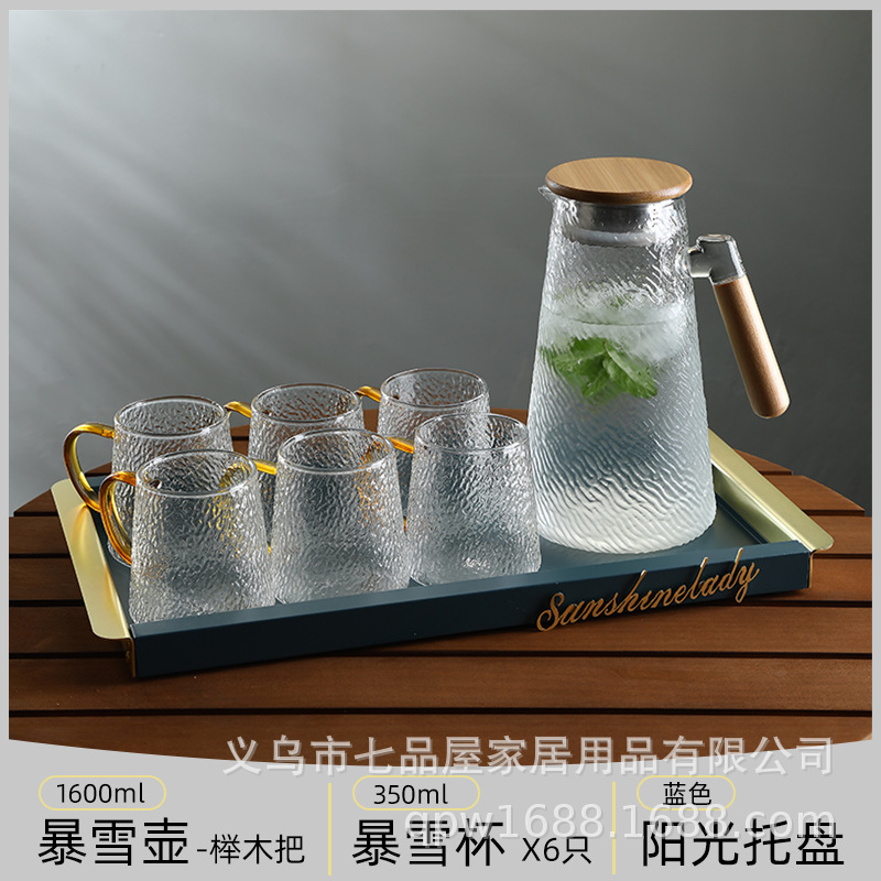 tetera de agua fría, vidrio resistente a altas temperaturas, tetera de té fría de jugo de fruta de gran capacidad, botella de agua hervida, tetera de té doméstica resistente al calor a prueba de explosiones image 22