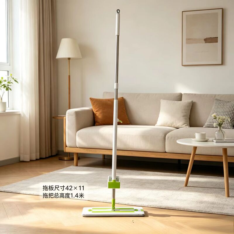 Household Hands-Free Flat Mop with Integrated Washing and Scraping Function, Self-Cleaning with Built-In Soap Solution, Dual-Purpose for Washing and Drying Household Hands-Free Flat Mop with Integrated Washing and Scraping Function, Self-Cleaning with Built-In Soap Solution, Dual-Purpose for Washing and Drying