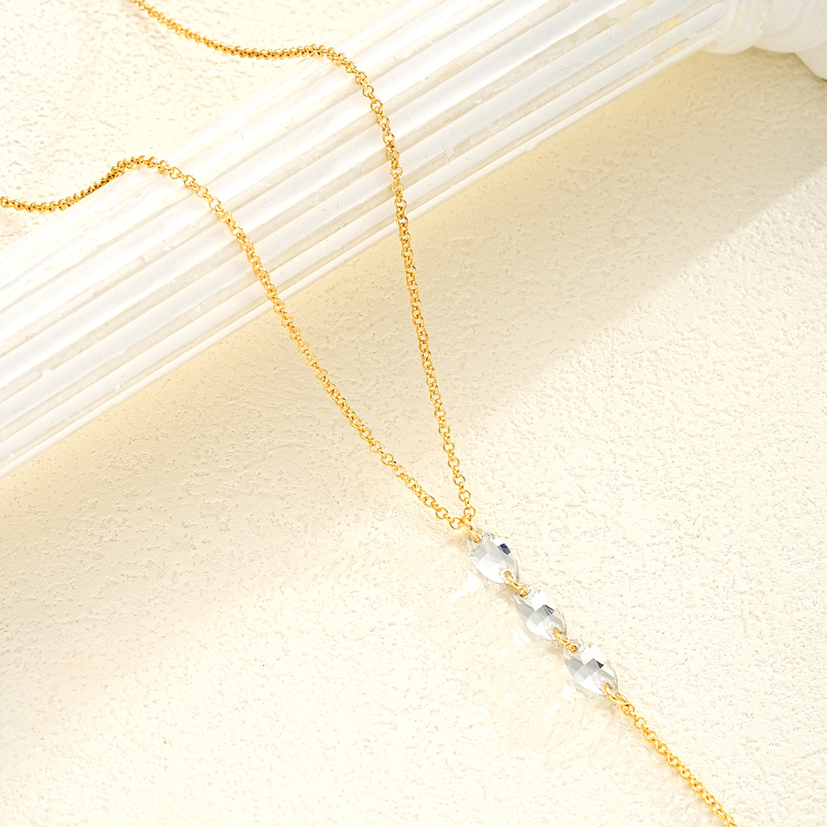 Europa y América de moda geometría cadena de pecho femenina simple personalidad cadena de cuerpo creativa joyería de aleación callejera temperamento sexy
