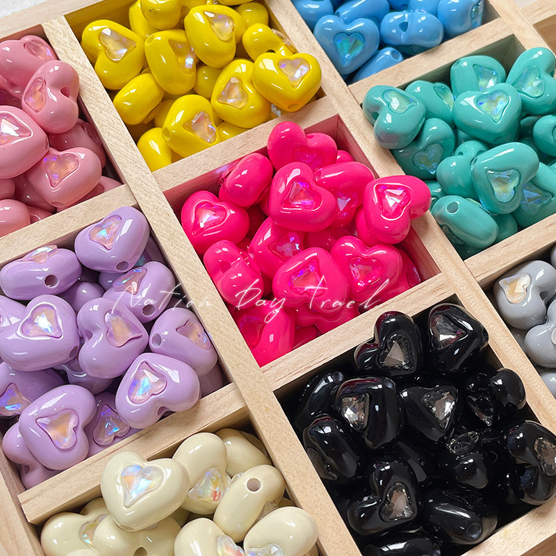 Brand acrylic beads with zircon