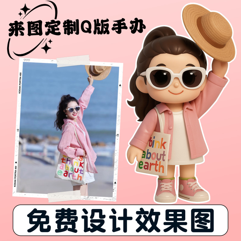 七夕バレンタインデー誕生日プレゼント写真入りリアルブラインドボックス漫画フィギュアバッグ樹脂3Dプリント人形Q|undefined