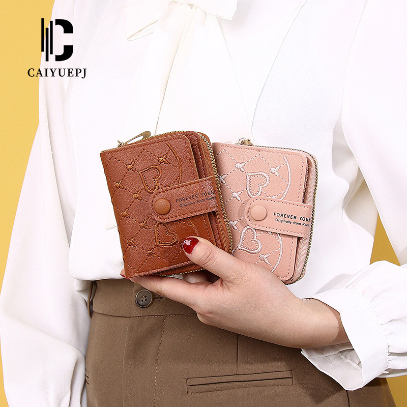 52g Weight Polyester Lining Material Zipper, Hidden Buckle Closure Type Small Wallets Bags Type 1 Piece Quantity Holiday, Daily Occasion Pu Leather Material Heart Shape, Solid Color Pattern All Seasons Season Women's Gender Simple Style Style Square Shape Women's Heart Shape Solid Color Pu Leather Zipper Hidden Buckle Wallets 3