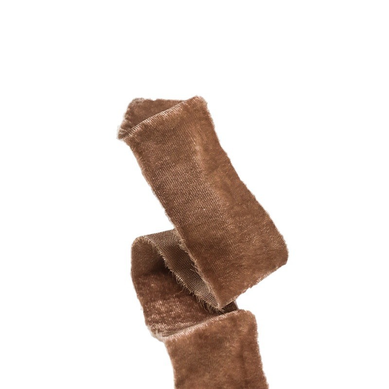 Amazon nueva cinta tira de tela de terciopelo desmenuzado borde áspero cisne simulación cinturón de terciopelo boda corbata con flor bolsa decoración