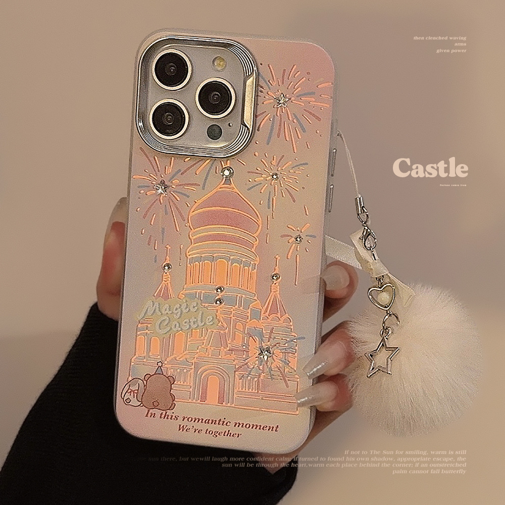 Protective Phone Case For Apple Iphone With Cartoon Fireworks Castle_voghion.com