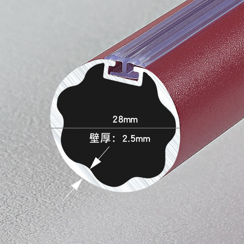 Jinfulong wholesale villa complete set of single pole double pole thickened silent curtain rod aluminum alloy minimalist modern Roman pole