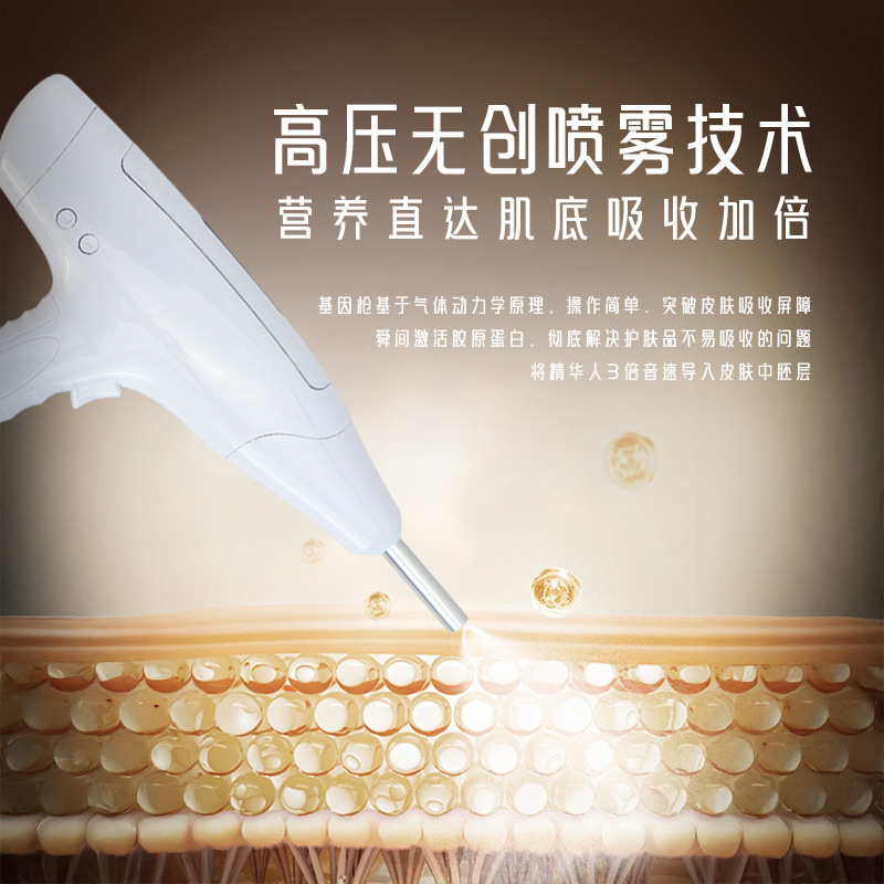 外贸跨境基因枪高压水光无创渗导仪中胚肌导入补水嫩肤美白雾化仪|undefined