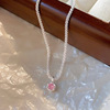 Starry sky, necklace, high advanced chain for key bag , 2023 collection, light luxury style, high-quality style