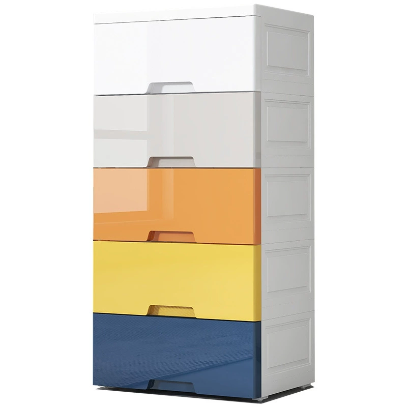 Plastic Drawer Storage Cabinet, 35/48/73 cm, Modular 3–7 Layer Drawers, Macaron/Morandi/White
