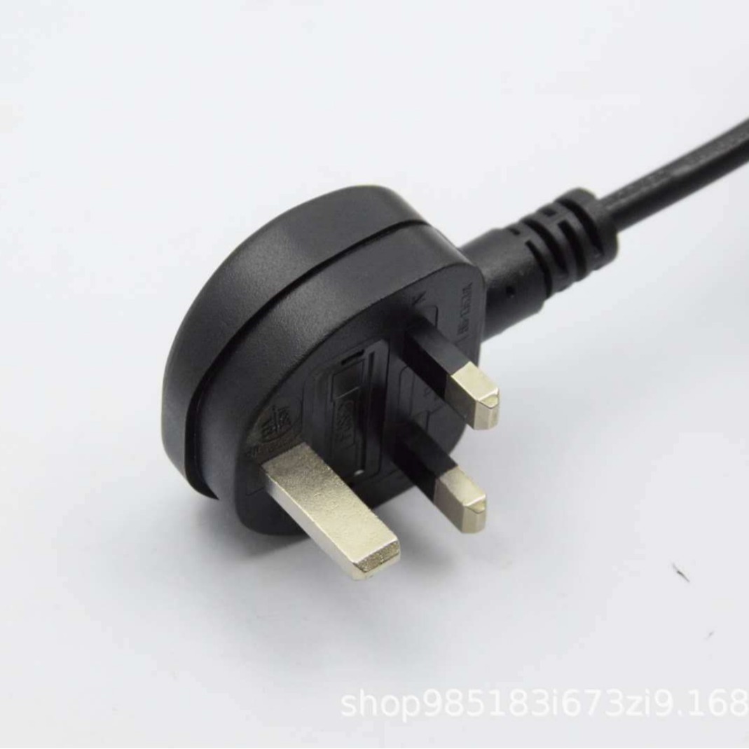 厂家供应英规13A/5A/3A品字尾梅花尾8字尾2*0.75MM2/3*0.75MM2黑