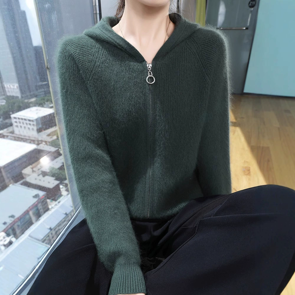 2025 весна и осень новый внешний свитер с капюшоном