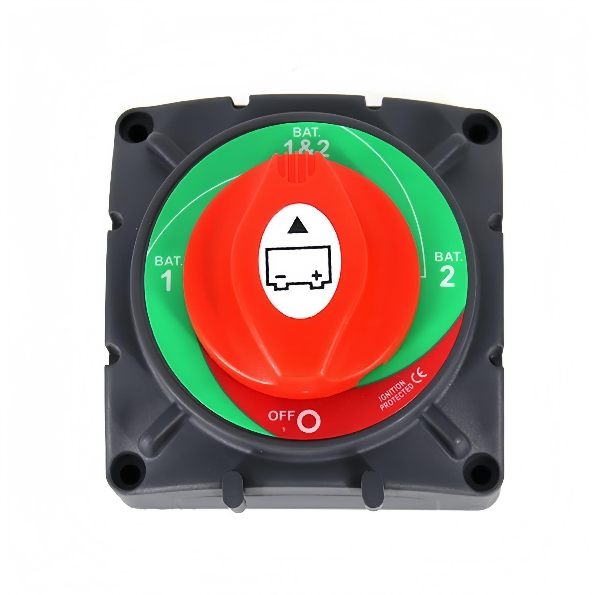 Interruptor de desconexión de batería de 2 velocidades y alta corriente de 600A para vehículos recreativos, interruptor principal de alimentación de batería DC
