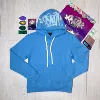 Blue sweatshirt, accessories