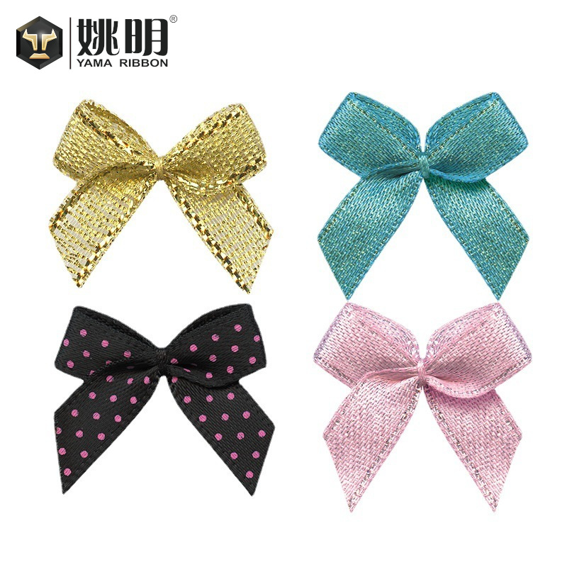 Yao Ming en stock multicolor de dos puntos de cinta arco DIY cinta arco accesorios textiles mano arco