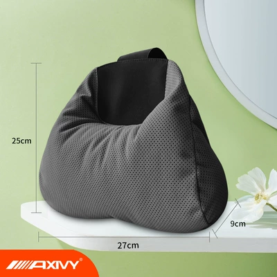 Suede Car Sports Seat Neck Support Headrest Suitable for Zeekr 001 Byd Lynk & Co Soft Lumbar Support (Headrest) - 1axivy-second-generation-headrest-breathable-hole-carbon-black