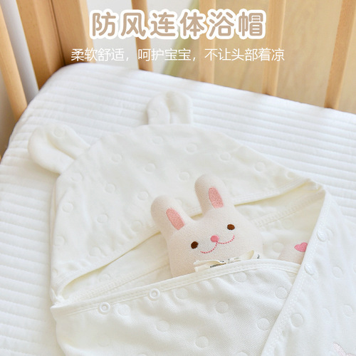 Newborn baby bath towel pure cotton six-layer gauze baby hooded cloak children's bath towel spring, summer, autumn and winter swaddling quilt