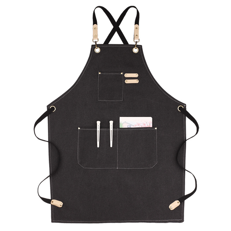 Delantal de lona para fabricante, tienda de té con leche, barista, ropa de trabajo para hombres y mujeres, delantal para salón de belleza