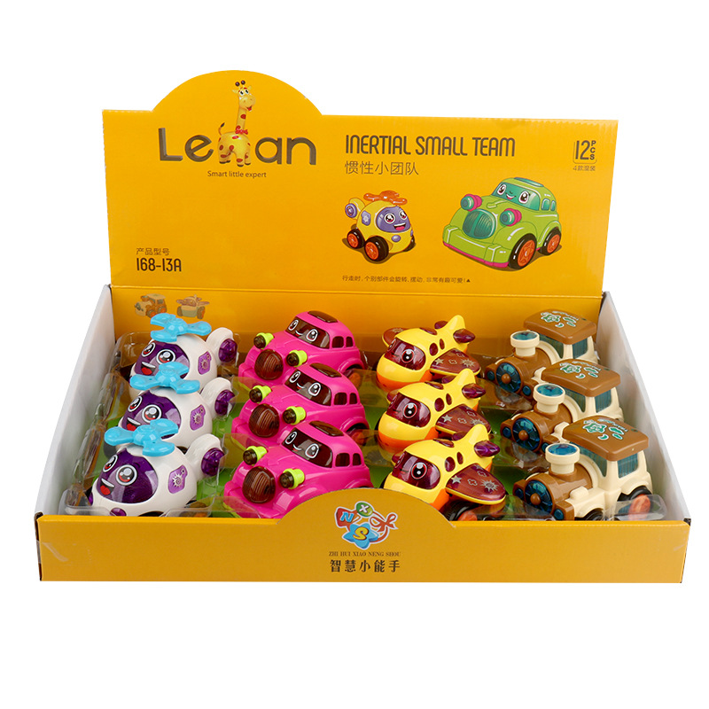 露店混載交通組合せアニメ玩具慣性車飛行機模型展示箱ギフト商超熱売