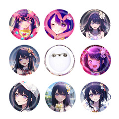 動漫二次元周邊我推的孩子星野愛胸章58MM胸章馬口鐵徽章胸針