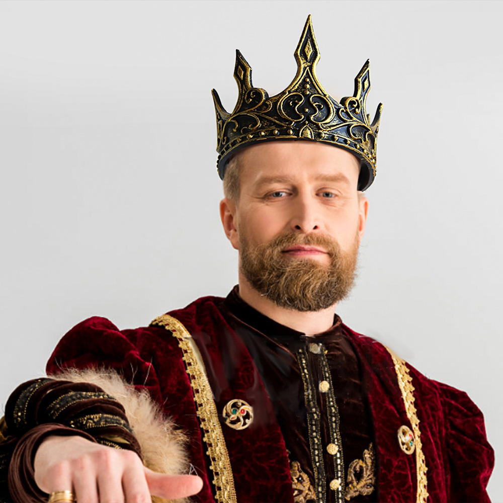 Medieval retro corona de rey Halloween props cosplay reina corona espumosa PU