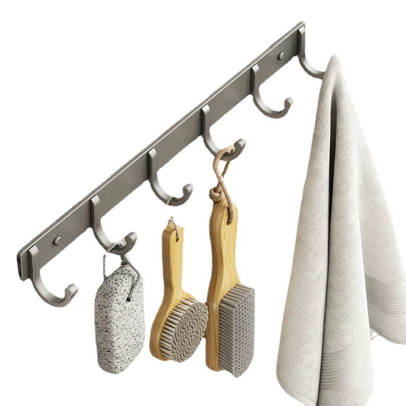 Пропускная пробка Космический алюминиевый крюк для одежды крюк Настенный крюк для крючка для одежды крюк для одежды крюк для ванной комнаты пистолет серый