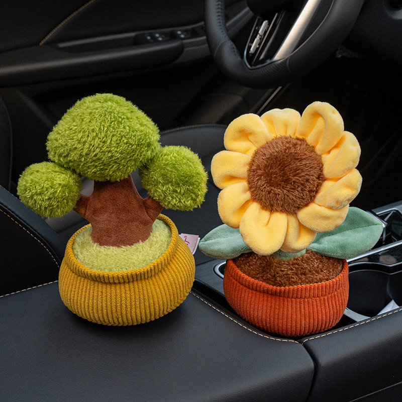 Muñecas de peluche aromáticas flores de imitación maceta decoración del hogar escritorio girasol automóvil adornos flores