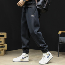 运动裤男秋季2025新款束脚卫裤男士休闲黑色哈伦裤子大码春秋男裤