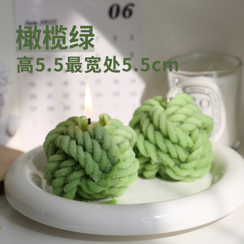 小毛线香薰蜡烛 diy香氛礼品生日礼物伴手礼创意拍照道具跨境专供|undefined