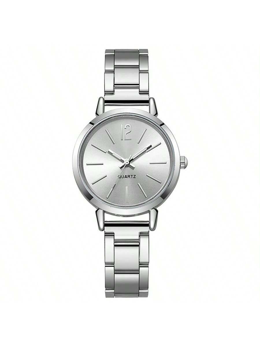 Reloj de mujer correa de acero temperamento reloj de pulsera de moda simple moda reloj de cuarzo conjunto de pulsera image 10