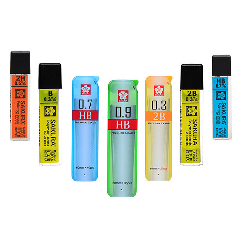 Wholesale Japanese Cherry Blossom Lead Break-Resistant Activity Pen Refills 0.5MM Replacement Lead XK-5 High Hardness Lead Refills 0.3/0.7/0.9