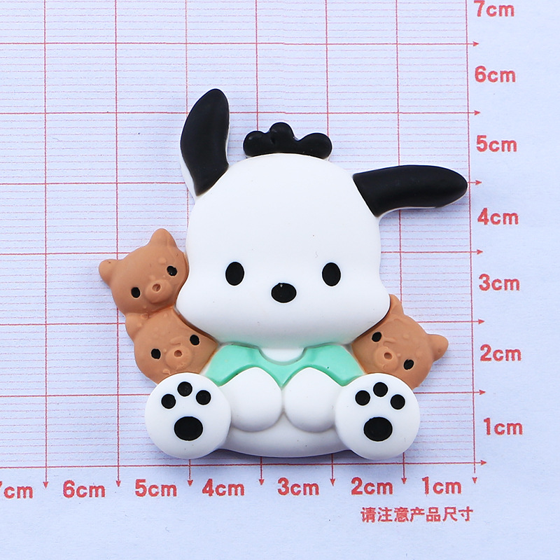 Carácter animal de dibujos animados tarjeta grande lindo DIY crema pegamento teléfono caso anillo de pelo tocado horquilla resina accesorios al por mayor