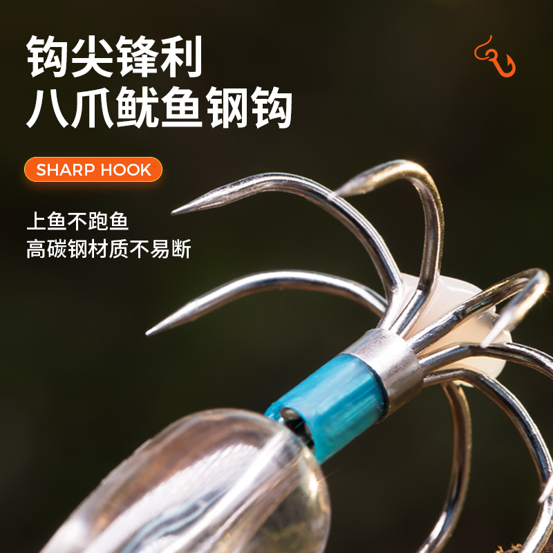 批發新款八爪鈎釣組八代魷魚鈎副鈎釣八稍鈎章魚鈎釣組八帶魚串鈎
