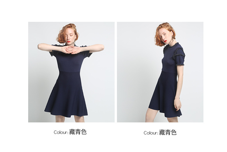 얼음 실크 QUZHU 양모 직조 여성 양모 직조 공장 가공 접이식 사이드 슬리브 스커트 스웨터 그림 샘플 작은 배치 사용자 정의