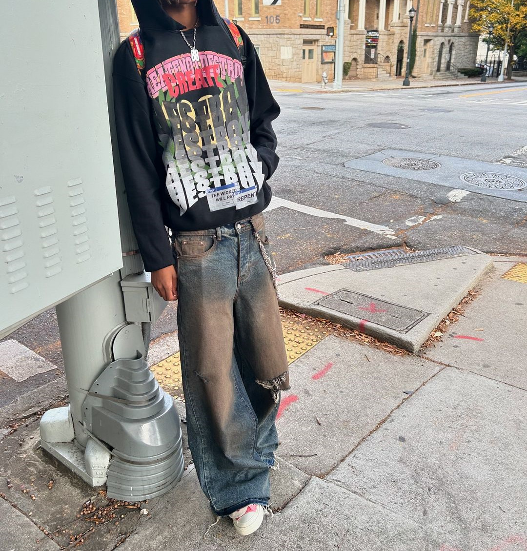 Y2K Gothic Streetwear Hoodie mit 3D-Skelett-Print – Unisex Oversized Zip-Up Jacke für Damen und Herren_voghion.com