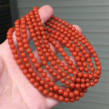 凉山川料南红柿子红多圈手串女款亮色干净佛珠厂家直播间货源批发