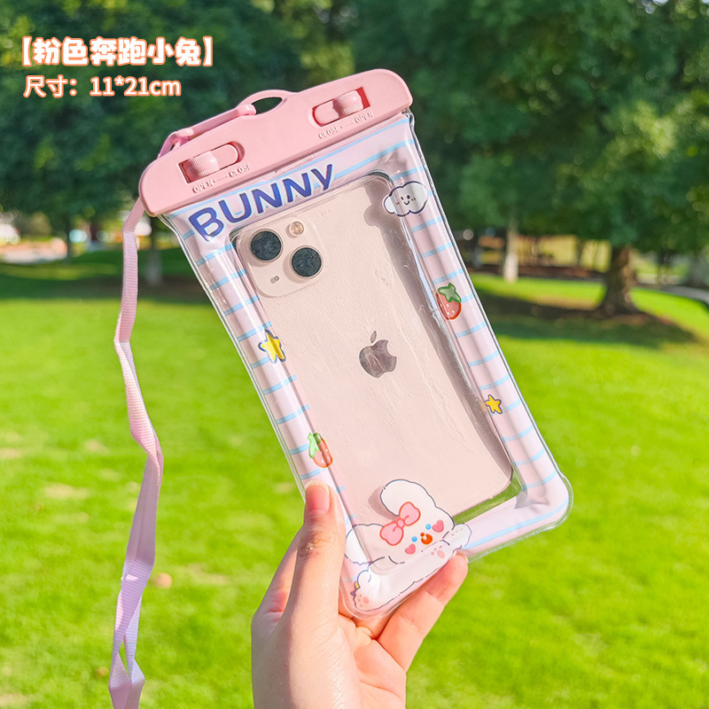 漫画のカラフルな携帯電話防水バッグエアバッグユニバーサル防水携帯電話バッグタッチスクリーンシール防塵ラフティングシールバッグ|undefined