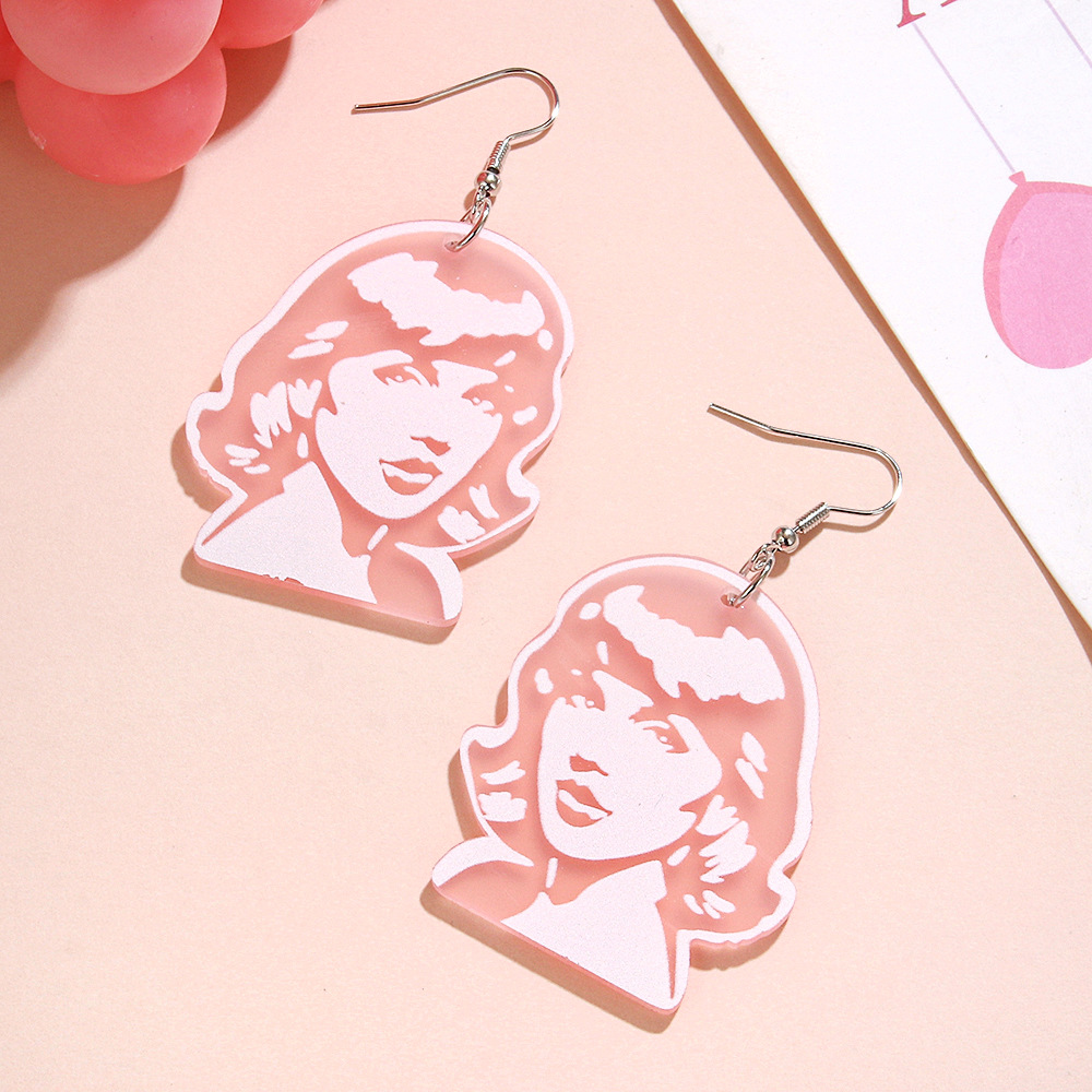 Drop Earrings Classification 1 Pair Cute Human Arylic Drop Earrings