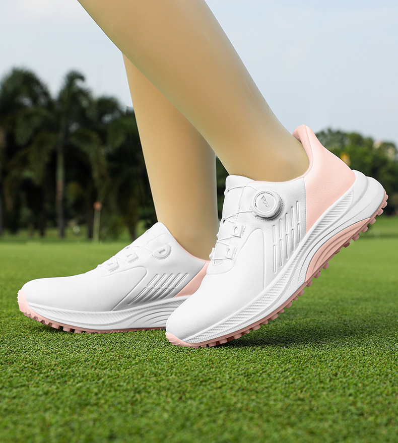 Giày golf nữ PGM chống thấm nước, đế EVA nhẹ, không đinh — XZ391-Ngọc trắng, XZ391-Màu trắng hoa anh đào chi tiết 17